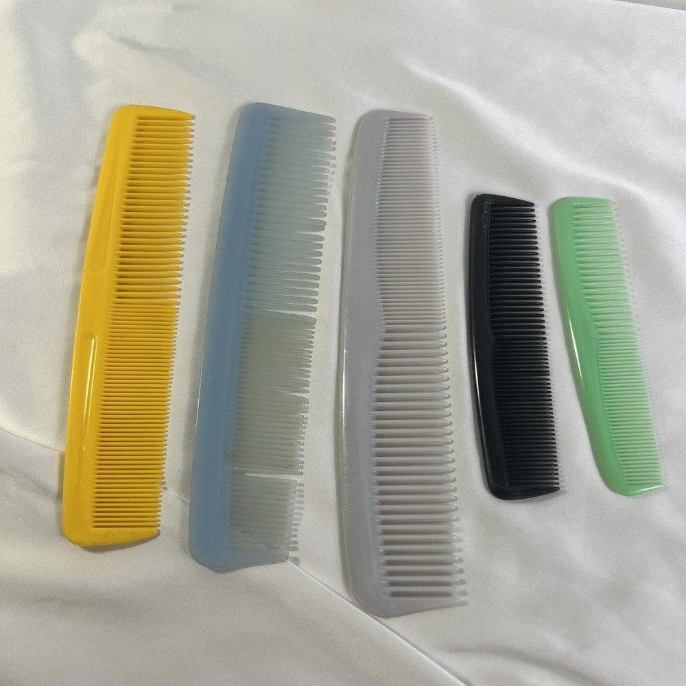 Lot Vintage 70's 80's Pocket Hair Combs UnbreakableNylon Unbranded USA Pocket 5